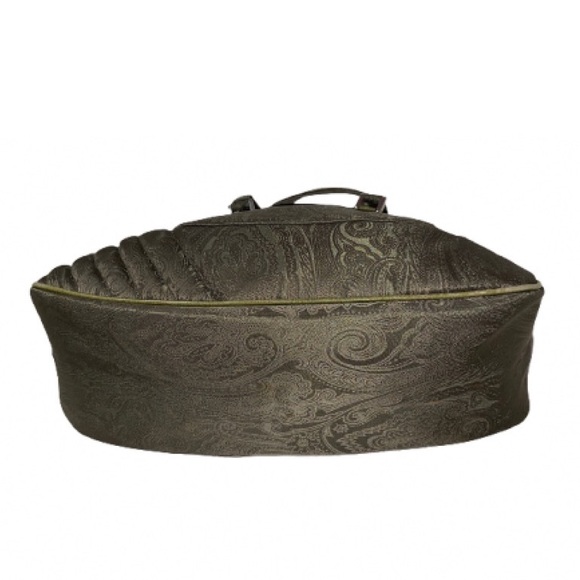 Etro Olive Green Nylon Bag 💚✨ with Leather Trim 👜Vintage vibes - Picture 5 of 7